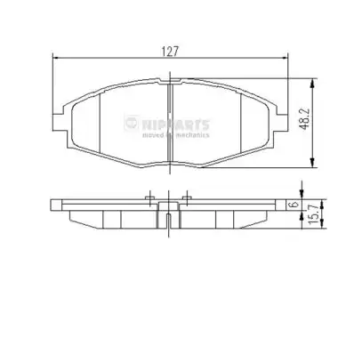Тормозные колодки дисковые NIPPARTS J3600909