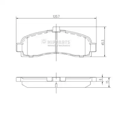 Тормозные колодки дисковые NIPPARTS J3601053