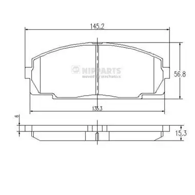 Тормозные колодки дисковые NIPPARTS J3602076