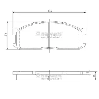 Тормозные колодки дисковые NIPPARTS J3603025
