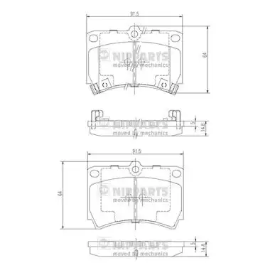 Тормозные колодки дисковые NIPPARTS J3603036