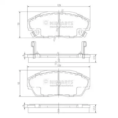 Тормозные колодки дисковые NIPPARTS J3604022