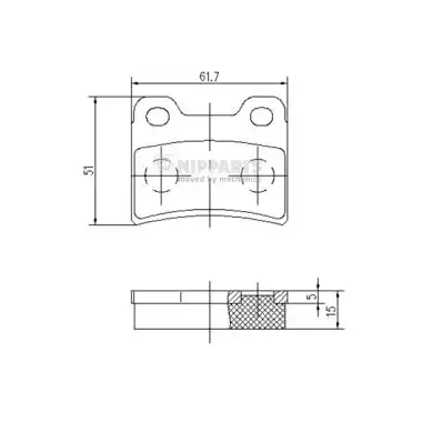 Тормозные колодки дисковые NIPPARTS J3610303