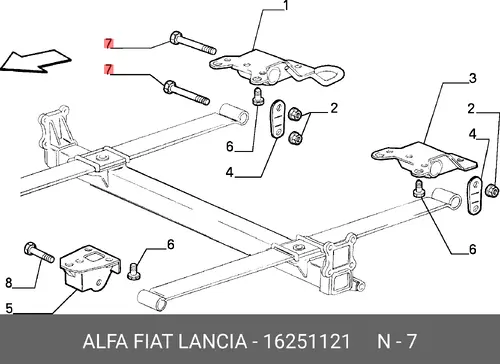  16251121 БОЛТ FIAT