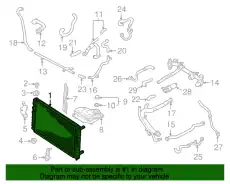 Радиатор системы охлаждения двигателя VAG 8D0121251BD