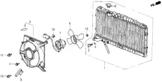Radiator, engine cooling 19010PH7671 HONDA