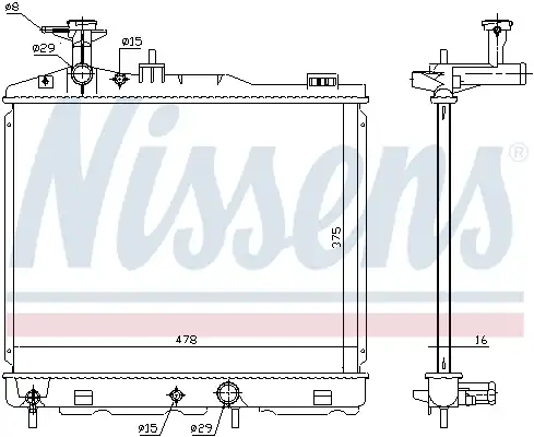 Радиатор кондиционера (конденсатор) NISSENS 68187