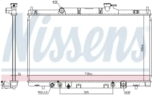 Радиатор кондиционера (конденсатор) NISSENS 68606