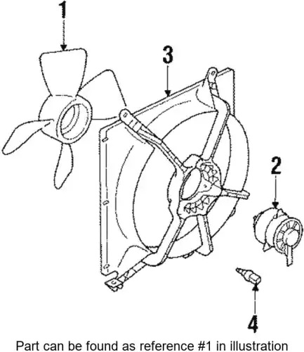 Fan, radiator MB605002 MITSUBISHI