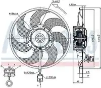 мотор вентилятора Opel 85703 NISSENS
