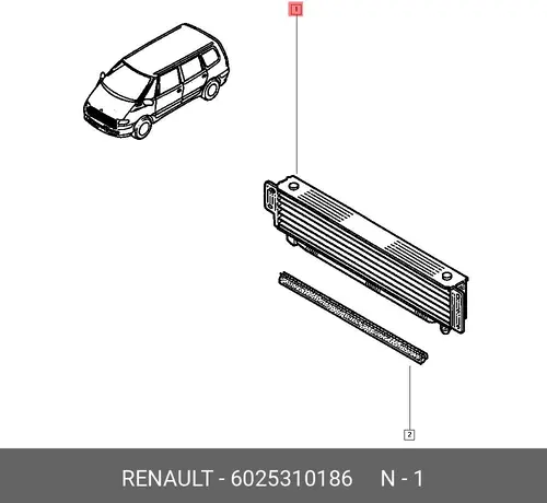 Oil Cooler, engine oil 6025310186 RENAULT