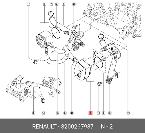 Масляный радиатор RENAULT 8200267937