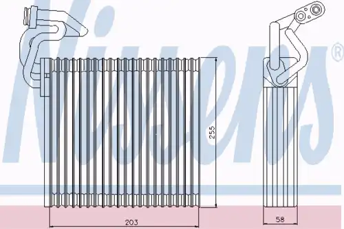 Испаритель кондиционера NISSENS 92214