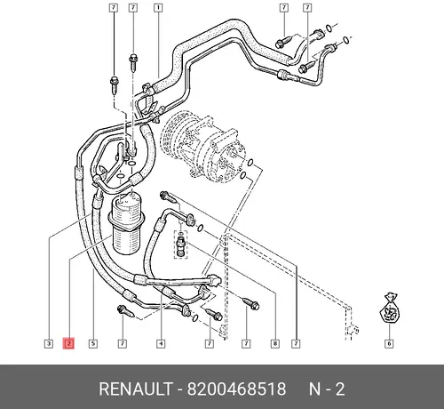Осушитель кондиционера RENAULT 8200468518
