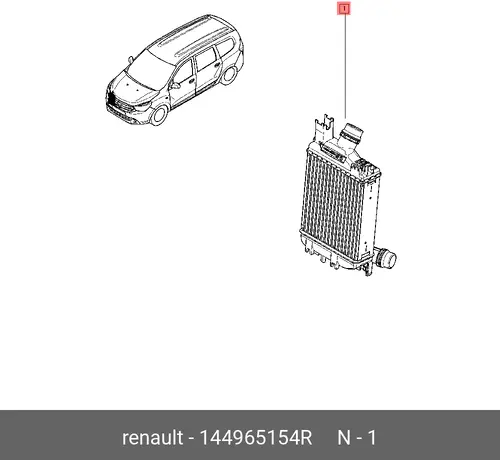 Интеркулер RENAULT 144965154R
