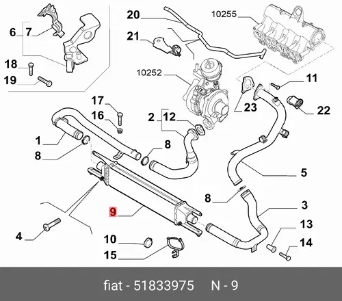 Интеркулер ALFA ROMEO 51833975