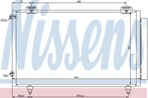 Радиатор кондиционера (конденсатор) NISSENS 940318