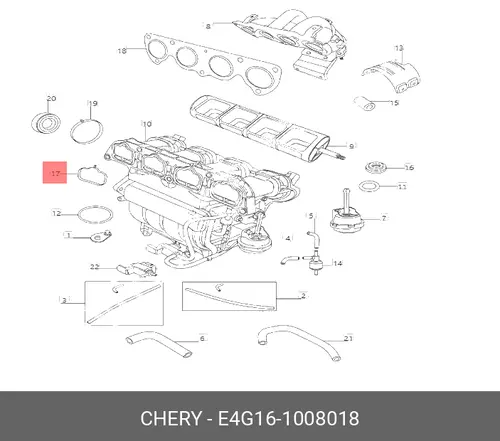 Прокладка коллектора CHERY / EXEED E4G16-1008018