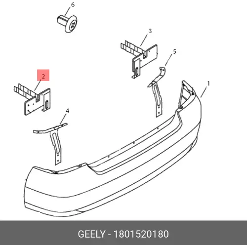 КРОНШТЕЙН БАМПЕРА CEELY 1801520180 GEELY