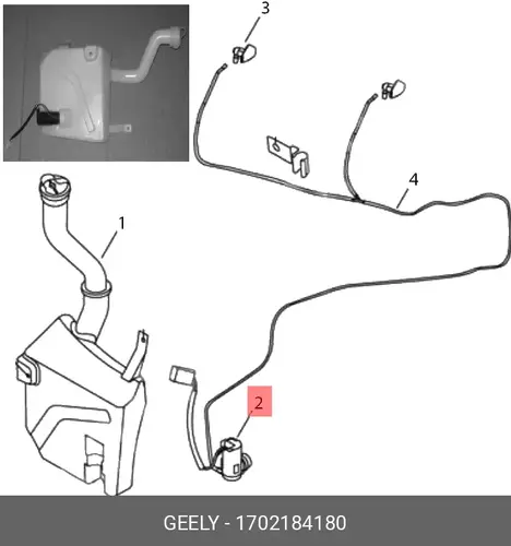  НАСОС ОМЫВАТЕЛЯ 1702184180 GEELY