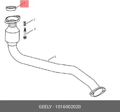 Прокладка глушителя GEELY 1016002020