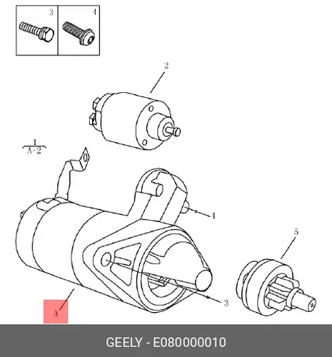 Стартер GEELY E080000010