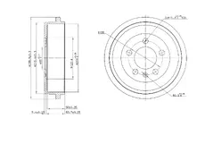 Тормозной барабан OEM OEM0028BT
