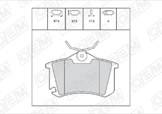 Тормозные колодки дисковые OEM OEM0056KTD