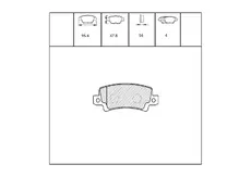 Тормозные колодки дисковые OEM OEM0487KTD