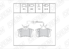 Тормозные колодки дисковые OEM OEM0111KTD