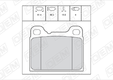 Тормозные колодки дисковые OEM OEM0564KTD