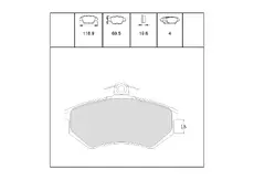 Тормозные колодки дисковые OEM OEM0369KTD