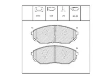 Тормозные колодки дисковые OEM OEM0204KTD