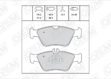 Тормозные колодки дисковые OEM OEM0389KTD