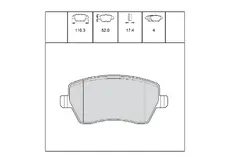 Тормозные колодки дисковые OEM OEM0017KTD