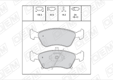 Тормозные колодки дисковые OEM OEM0433KTD
