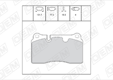 Тормозные колодки дисковые OEM OEM0375KTD