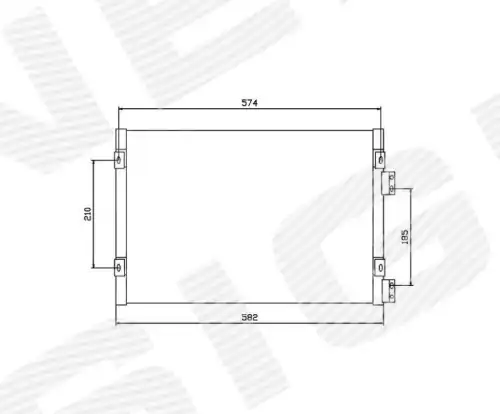 Радиатор кондиционера (конденсатор) SIGNEDA RC95014