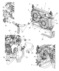 Радиатор системы охлаждения двигателя DODGE 5137691AA