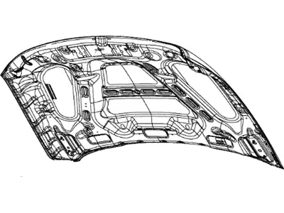 Капот алюмин. DODGE RAM, 10 - 55372034AD