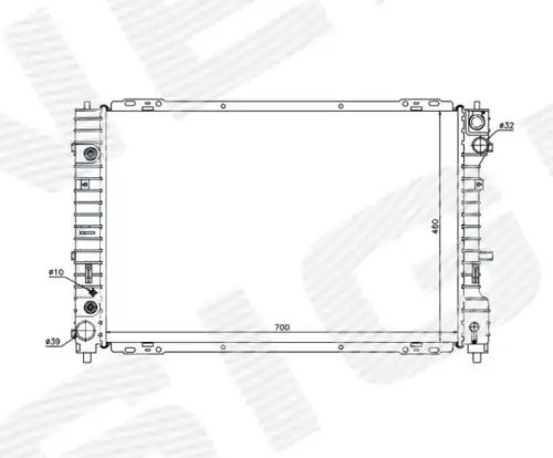 Радиатор системы охлаждения двигателя SIGNEDA RA62003Q