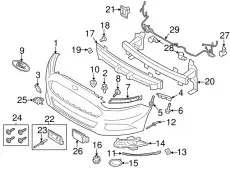 Спойлер бампера FORD MONDEO, 13 - DS7Z-17626-BB