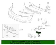 Решетка бампера HONDA 71108SNAA50