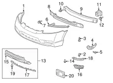Решетка бампера HONDA 71108SNAA50