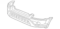 Бампер пер с отв. для тум HONDA CR-V, 05 - 04711S9AA91