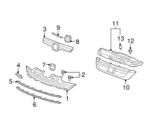 МОЛДИНГ РЕШЕТКИ РАДИАТОРА ЦЕНТРАЛЬНЫЙ 71126SWA003 HONDA