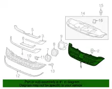 Решетка радиатора HONDA 71121SXSA01