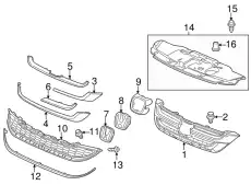Решетка радиатора HONDA 71121SXSA01