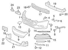 Бампер пер HONDA INSIGHT, 09 - 04711TM8A90ZZ