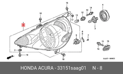Фара HONDA 33151SAAG01